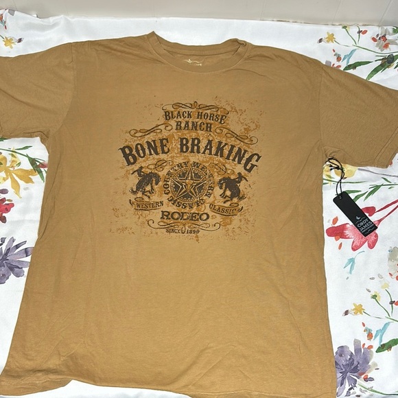 Tan Short Sleeve Tee for Effortless Style - Picture 1 of 7